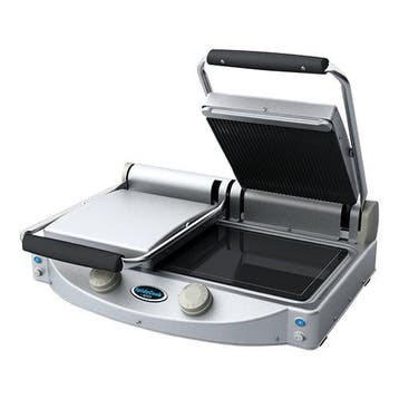 Contactgrill | Dubbel | Keramisch | Glad/Gegroefd) | 3kW |, Verzenden, Nieuw in verpakking