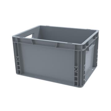 Stapelbak, 400x300x220 mm, euronorm, grijs kunststof, nieuw, Minder dan 50 cm, Ophalen of Verzenden, Minder dan 40 cm, Nieuw