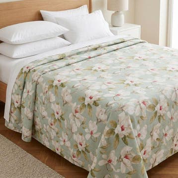 BA231 - Sprei met bloemmotief - Klaar voor gebruik – Groen