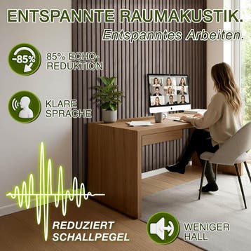 Wandpanelen - Akoestische panelen - Lattenwand - 2 stuks - 1, Verzenden, Zo goed als nieuw