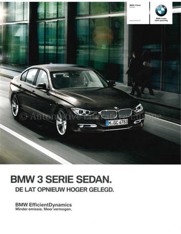 2013 BMW 3 SERIE SEDAN BROCHURE NEDERLANDS, Nieuw, BMW, Author