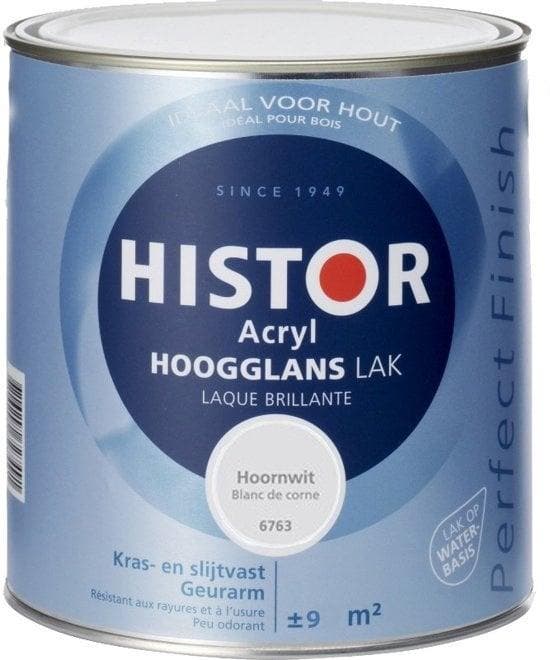 Histor Perfect Finish zijdeglans acryl lak Loom (6939) - 0,7, Doe-het-zelf en Verbouw, Verf, Beits en Lak, Nieuw, Verzenden