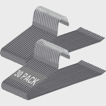 30-Pack Metalen Kledinghangers - Ruimtebesparend met Open De, Verzenden, Nieuw