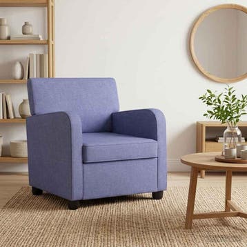 vidaXL Fauteuil Jeans Blauw Stof, Verzenden, Nieuw