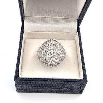 Ring - 18 karaat Witgoud - 2.90ct. tw. Diamant (Natuurlijk), Nieuw