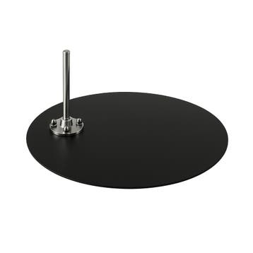 NIEUWE zwarte metalen voetplaat incl voetpin