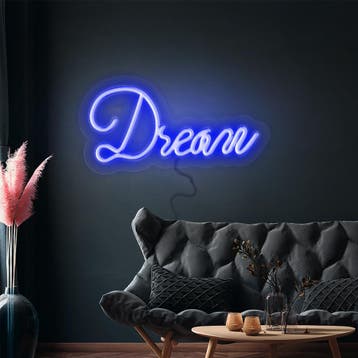 GGM Gastro | Led lichtbord - Dream - Blauw - 450x180mm |, Verzenden, Nieuw, Bord(en)