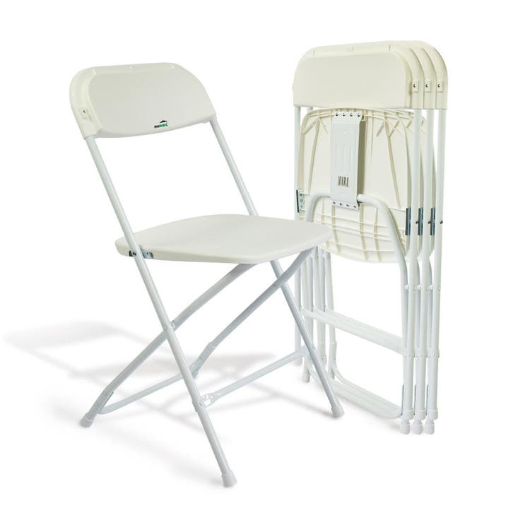 MaxxGarden Klapstoelen set - 4 x vouwstoel - Wit (Tuin), Tuin en Terras, Ligbedden, Nieuw, Verzenden