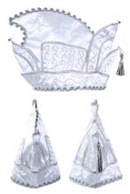 Prins Carnaval Steek Muts Wit Prinsenmuts Raad Elf Zilver Pr, Ophalen of Verzenden, Nieuw, Overige maten, Carnaval