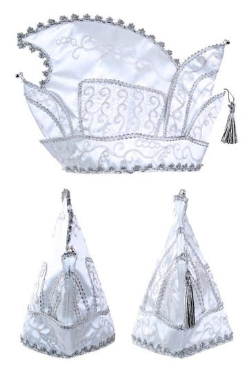 KIMU® Prins Carnaval Steek Muts Wit Prinsenmuts Raad Elf Zil, Kleding | Heren, Carnavalskleding en Feestkleding, Ophalen of Verzenden