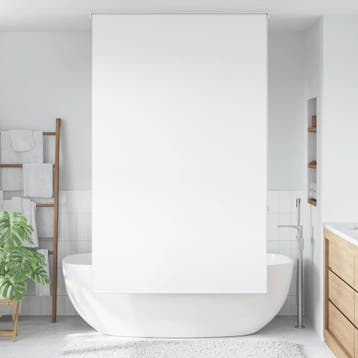 vidaXL Doucherolgordijn 140x240 cm stofbreedte 136 cm, Verzenden, Nieuw, Wit