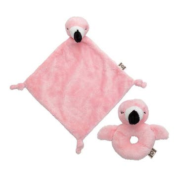 Nature Planet pluche flamingo set - knuffel - 15 cm, Verzenden, Nieuw