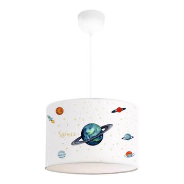 Kinder hanglamp Rugby wit met planetair motief lux.pro, Verzenden, Nieuw