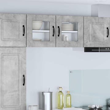 vidaXL Vaatwasserpaneel Kalmar Beton Grijs 40 x 31 x 40 cm, Huis en Inrichting, Verzenden, Nieuw, Grijs