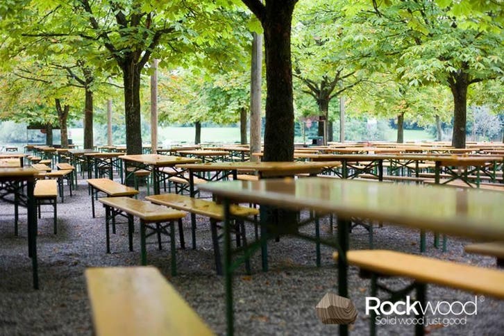 Rockwood® Biertafel Berlin 2.20m x 0.50m, Hobby en Vrije tijd, Feestartikelen, Overige, Overige typen, Nieuw, Ophalen of Verzenden