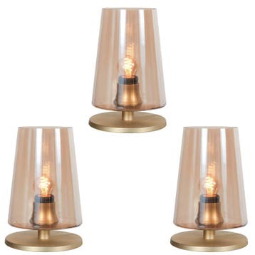 3x Tafellamp E27 fitting Touch on/off, Steinhauer, Ancill, Nieuw