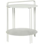 Hübsch Carry Bijzettafel Lichtgrijs - Tweedekans bij, 45 tot 60 cm, Minder dan 55 cm, Metaal of Aluminium, Modern/Bauhaus