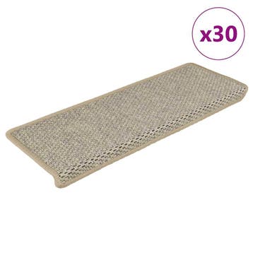 vidaXL Trapmatten zelfklevend Sisal-Look 30 st 65x21x4 cm, Verzenden, Nieuw
