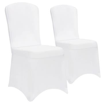 Stoelhoes Set van 2 Wit (Stoelhoezen, Tafels-Stoelen), Tuin en Terras, Verzenden, Nieuw