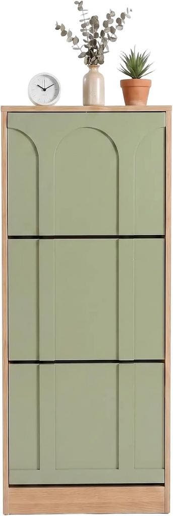 UEV Smalle schoenenkast met 3 kleppen, modern schoenenrek (g, Verzenden, Zo goed als nieuw