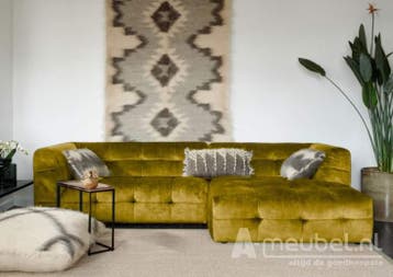 Loungebank Castricum - loungebanken - Geel, Nieuw, Stof