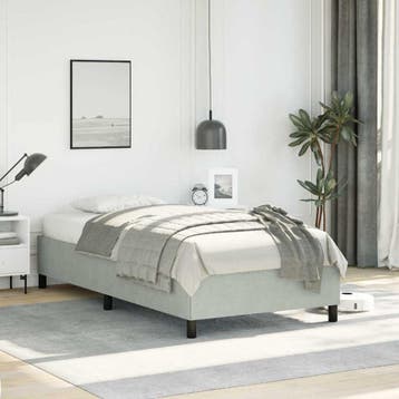 vidaXL Bedframe zonder matras lichtgrijs 100x203 cm Twin XL, Eenpersoons, Verzenden, Nieuw, Stof