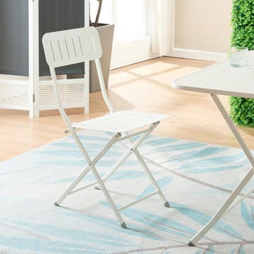 Klapstoel Sande set van 2 tuinstoelen 84,5x42x50 cm wit [en., Tuin en Terras, Verzenden, Nieuw
