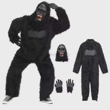 Unisex Gorilla Jumpsuit - King of the Jungle Halloween Kostu