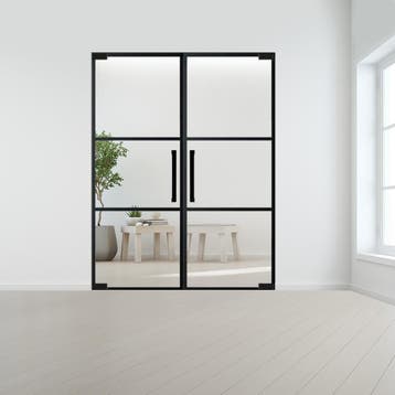 Steel look dubbele deur XL zonder kozijn, Doe-het-zelf en Verbouw, Deuren en Horren, Ophalen of Verzenden, Nieuw