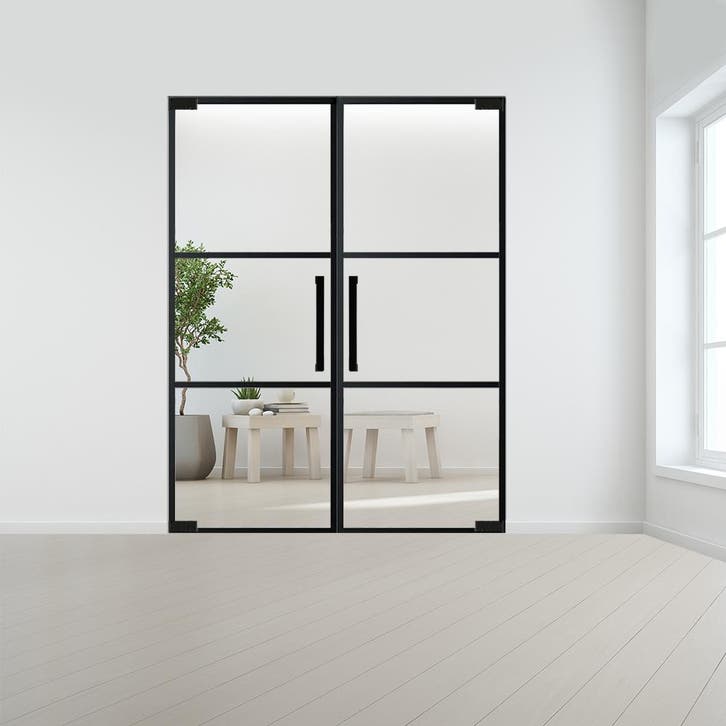 Steel look dubbele deur XL zonder kozijn, Doe-het-zelf en Verbouw, Deuren en Horren, Nieuw, Ophalen of Verzenden