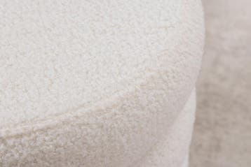 Kruk VOGUE 40cm rond bekleed met opbergruimte bouclé wit, Ophalen of Verzenden, Nieuw