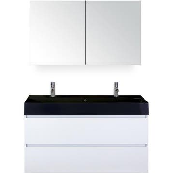 Maxx XL Badmeubelset 120 cm - Wit Hoogglans - Wastafel Kube, Ophalen of Verzenden, Nieuw