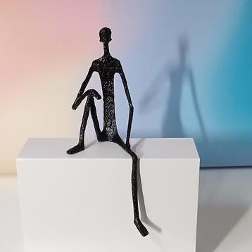 sculptuur, Homme au repos - 26 cm - Metaal