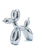 Discobal Hond Ballon 17 cm Spiegeltjes Zilver Beeldje Disco, Ophalen of Verzenden, Nieuw, Feestartikel, Carnaval