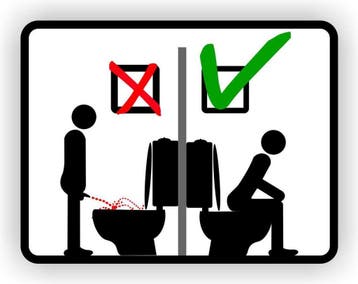 Zittend Plassen - WC - Sticker (233.09), Verzenden, Nieuw, Overige typen