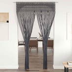 vidaXL Gordijn macramé 140x240 cm katoen antraciet, Verzenden, Nieuw