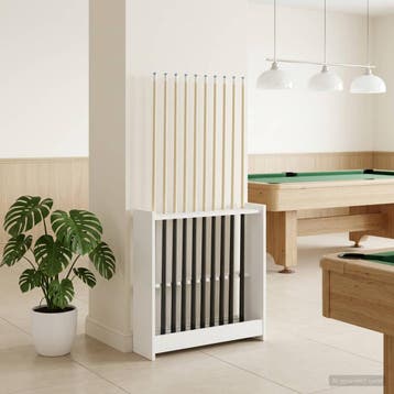 vidaXL Biljartkeu standaard Bewerkt hout 60 x 20 x 57 cm, Sport en Fitness, Verzenden, Nieuw