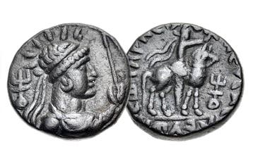 Originele 1.900 jaar oude Tetradrachme (80-113 .chr.), Verzenden