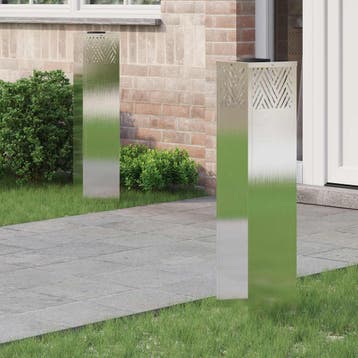 vidaXL Solar LED Pad Licht 2 st Warmwit 18 x 18 x 80 cm, Verzenden, Nieuw, Zonne-energie