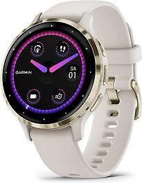 Garmin Venu 3S 41 mm goud van roestvrij staal met ivoor, Verzenden, Gebruikt