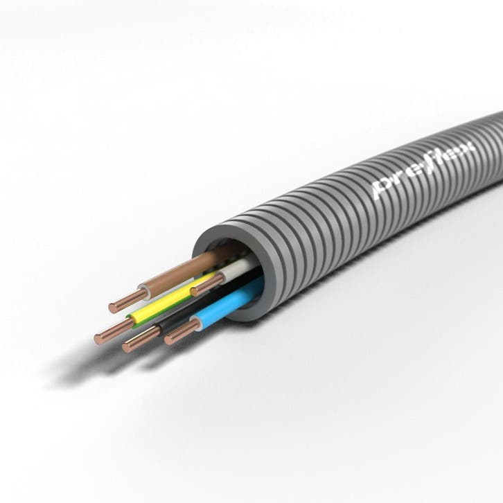 Preflex flexbuis 5 x 2,5mm2 20mm - 100 meter, Doe-het-zelf en Verbouw, Elektra en Kabels, Nieuw, Ophalen of Verzenden
