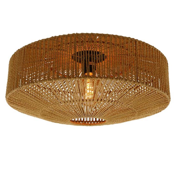 Landelijke plafondlamp bruin, Pippa, Huis en Inrichting, Lampen | Plafondlampen, Nieuw, Metaal, Ophalen of Verzenden