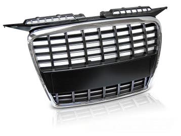 Grill Audi A3 8P 05-08 Glans Zwart/Chroom, Ophalen of Verzenden, Nieuw