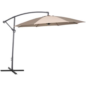 Garden Impressions Athene zweefparasol Ø300 cm – taupe doek, Verzenden, Nieuw