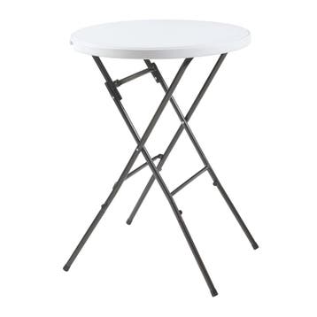 Klaptafel Ljusnarsberg tuintafel rond Ø80x110 cm wit [en.cas, Verzenden, Nieuw