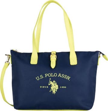 US POLO PATTERSON FLUO Tas Dames - Blauw / Geel, Verzenden, Nieuw