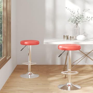 vidaXL Barstoelen 2 st kunstleer rood, Huis en Inrichting, Barkrukken, Verzenden, Nieuw