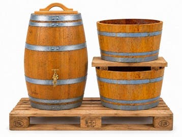 Vat (3) - regenton en plantenkuipen - Eik - regenton en