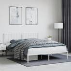vidaXL Bedframe met hoofdbord metaal wit 160x200 cm, Huis en Inrichting, Slaapkamer | Bedden, Verzenden, Wit, 200 cm, Metaal