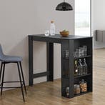 Bartafel Danderyd met 3 planken 120x60x105,5 cm zwart [en.ca, Huis en Inrichting, Tafels | Statafels, Verzenden, Nieuw